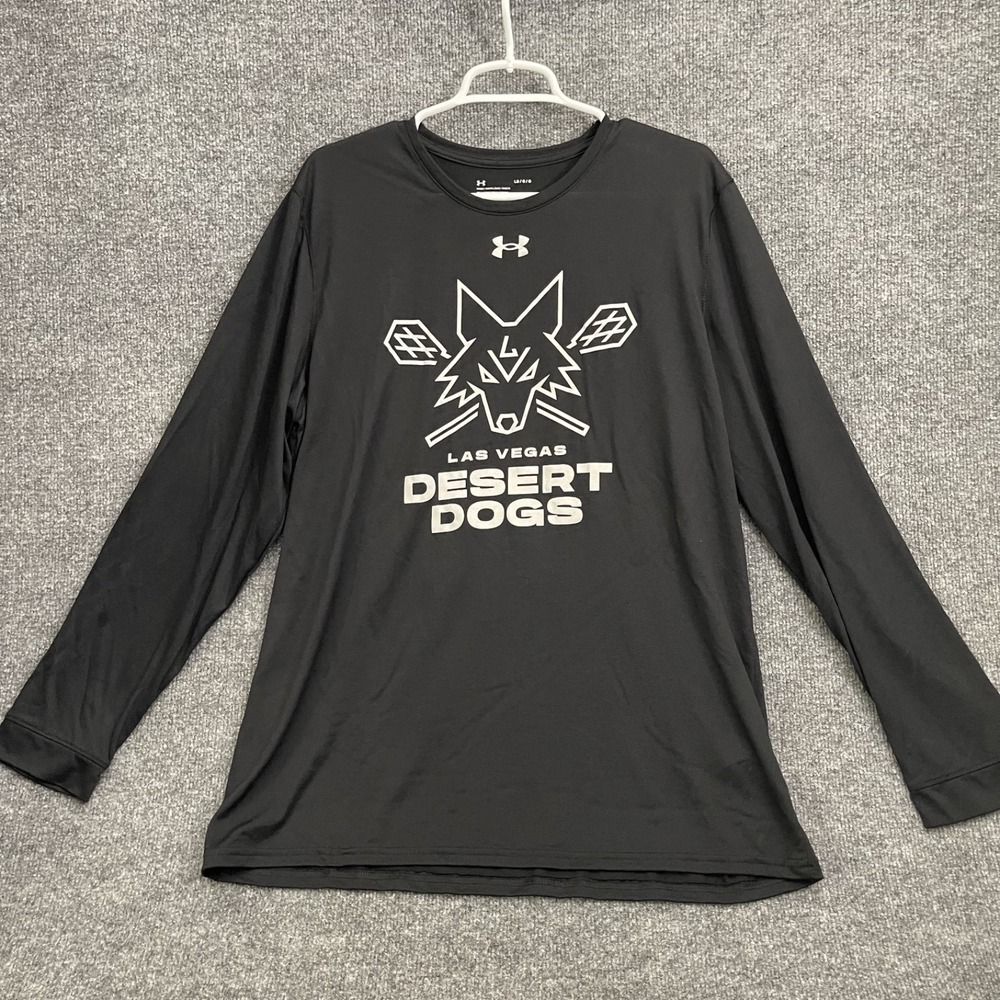 Desert Dogs Las Vegas Under Armour Shirt Men's Sz L Loose Black Long Sleeve
